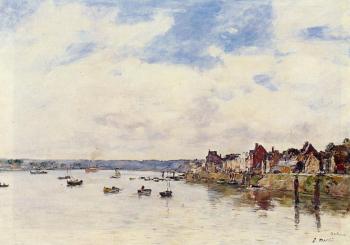 尤金 佈丹 The Seine at Quillebeuf 尤金 佈丹 The Seine at Quillebeuf
